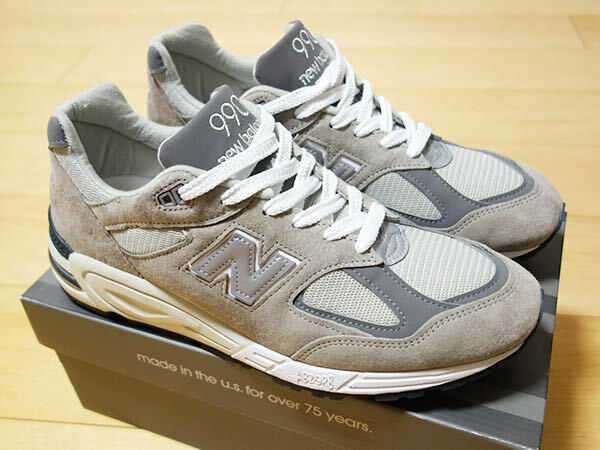 ◆ 極美中古 new balance 990 V2 GY2 29cm 11 MADE IN USA ◆ ニューバランス グレー GREY OG ベージュ グレージュ M990GY2