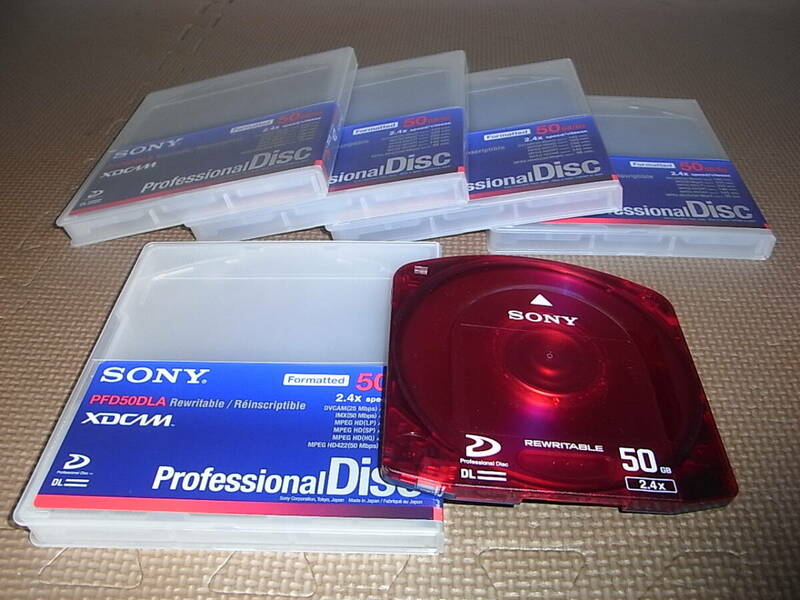 SONY PFD50DLA XDCAM（50GB）ディスク 5枚セット