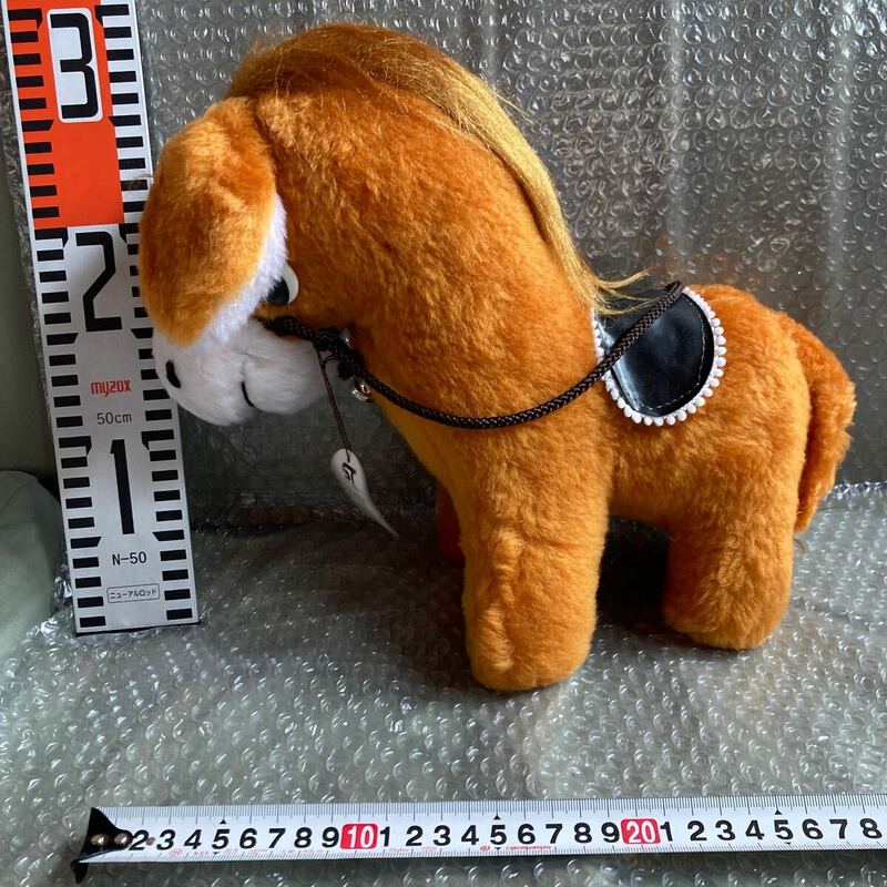 未使用【ぬいぐるみ】ウマ　馬　ロバ　ポニー　Stuffed Animal 日本製　三英　デッドストック 昭和レトロ
