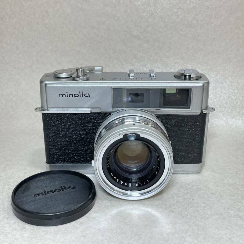 W3-2）minolta ミノルタ HI-MATIC7 ROKKOR-PF 45mm F1.8 フィルムカメラ（137）