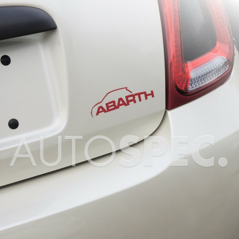 ABARTH　シルエット ステッカー　500　595　695　レッド　赤　アバルト　カスタム　パーツ　デカール　全国一律送料 500c 595c F595