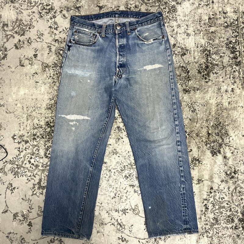 【極上】Levi's 60's 501 BIGE グランジ 雰囲気赤耳 BIGE 大戦 501zxx 551zxx 66前期 片面 革パッチ 506xx 507xx