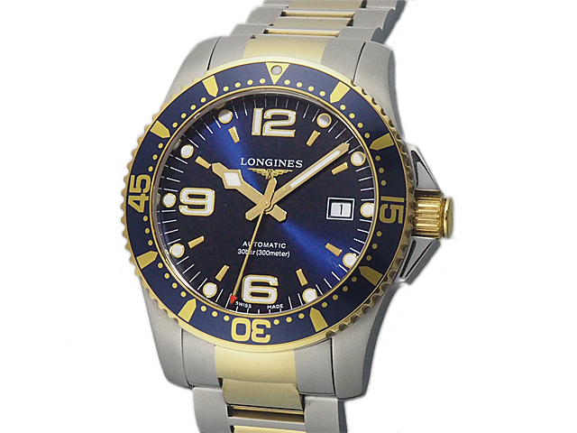 富士屋◆ロンジン LONGINES ハイドロコンクエスト L3.742.3.96.7 メンズ 自動巻 腕時計