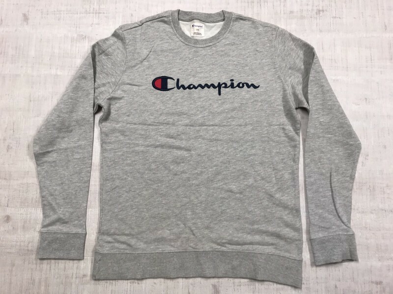 チャンピオン Champion アメカジ スポーツ ストリート ロゴ刺繍 スウェット トレーナー プルオーバー メンズ コットン混合 L 霜降り グレー