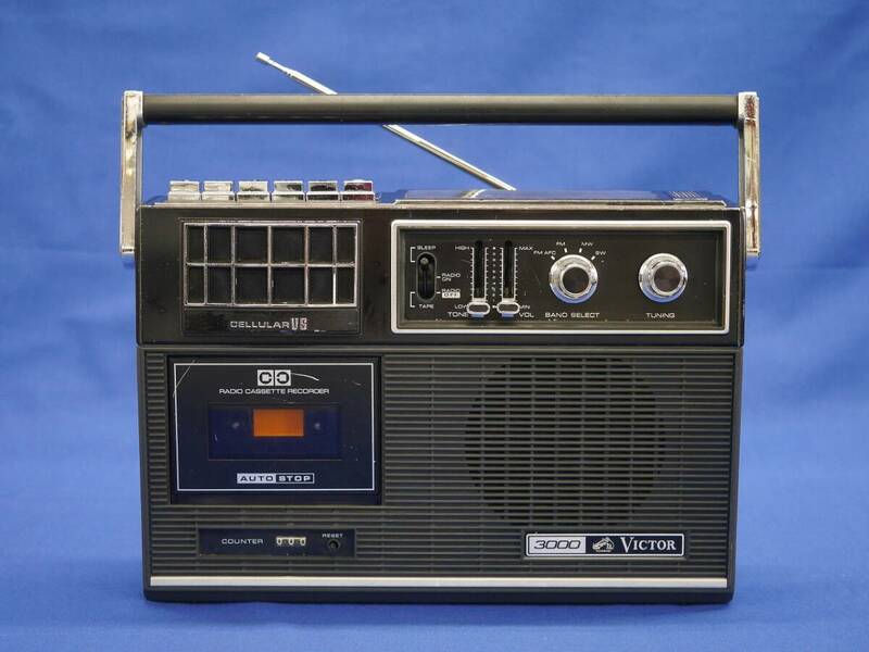 Victor RC-600 CELLULAR VS 3000 FM/MW/SW 3バンド ラジオカセットレコーダー 昭和レトロ ビクター ラジカセ【現状動作品】