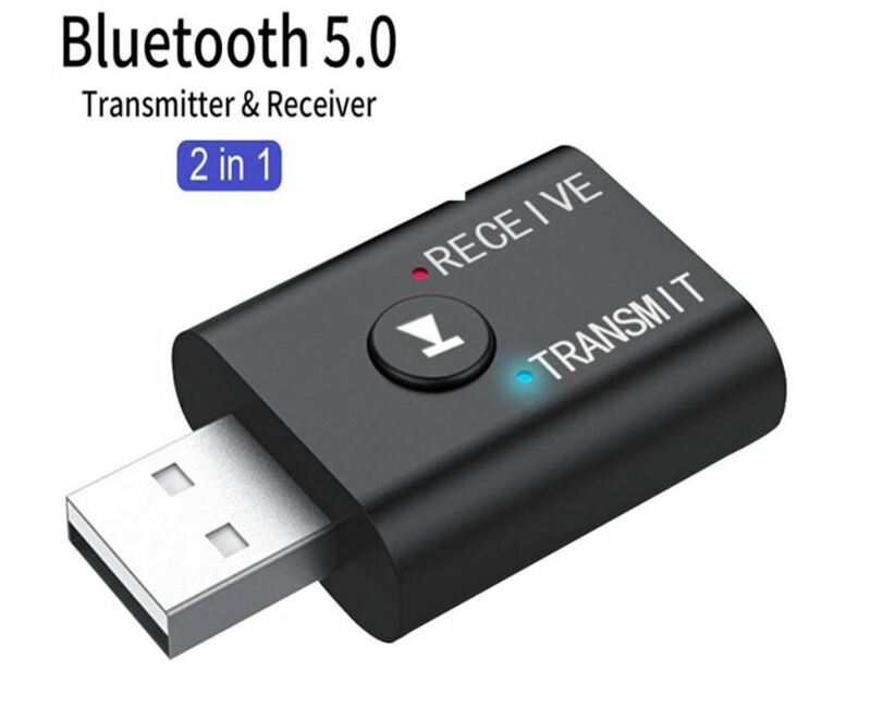 送料無料　未使用品　2 in 1 Bluetoothワイヤレスアダプター　5.0 USBトランスミッター　Bluetoothレシーバー