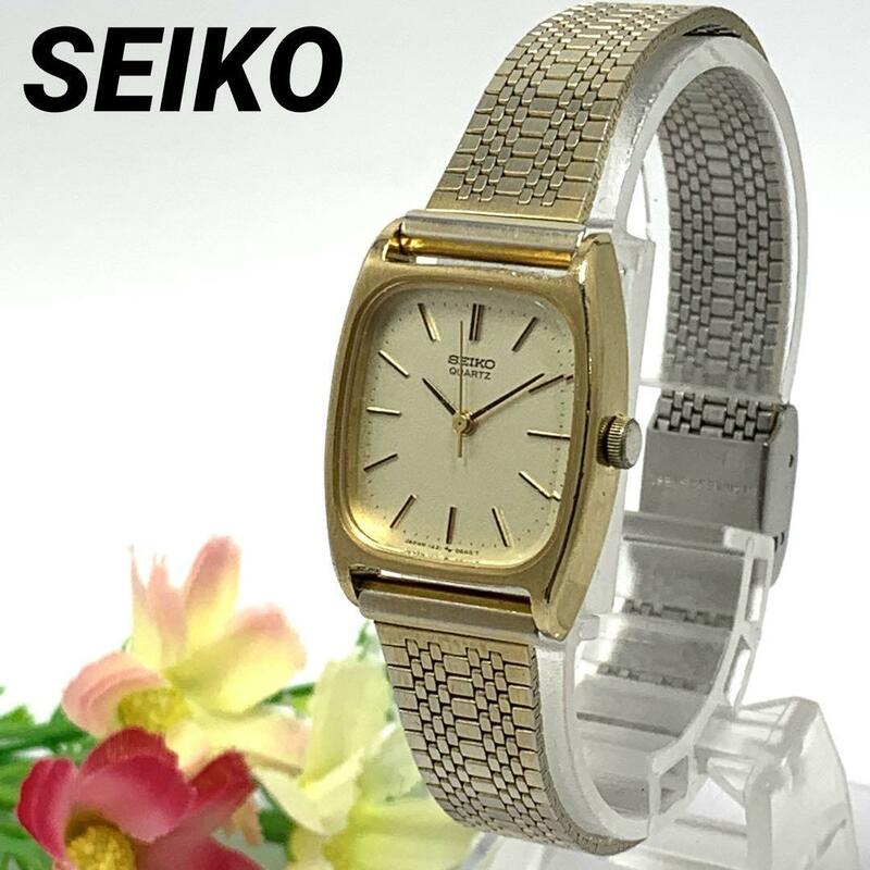 993 SEIKO セイコー レディース 腕時計 ゴールド 新品電池交換済 クオーツ式 人気 希少 ビンテージ レトロ アンティーク
