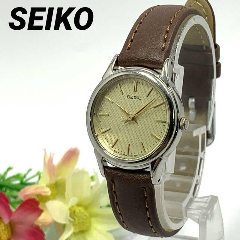 110 SEIKO セイコー レディース 腕時計 新品電池交換済 クオーツ式 人気 希少 ビンテージ レトロ アンティーク