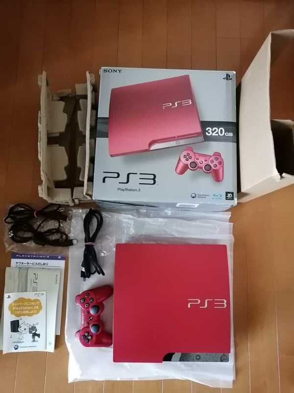 美品 PS3本体 PlayStation3 320GB 赤 スカーレットレッド (CECH-3000B SR) プレイステーション3 動作確認済 最新アップデート CECH3000BSR