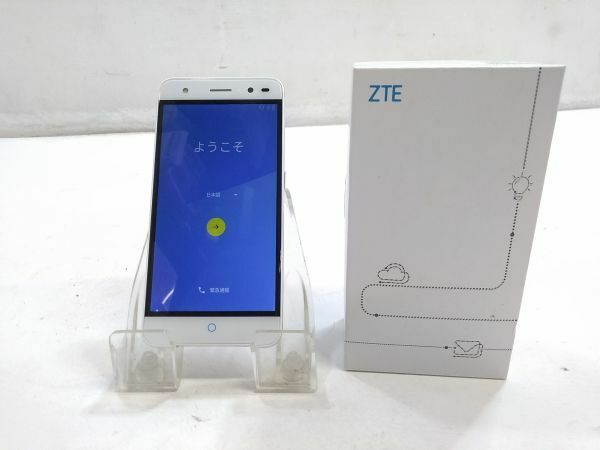 ◇初期化済 ZTE BLADE V7 LITE スマートフォン 本体 シルバー 元箱付 0320E12A @60 ◇