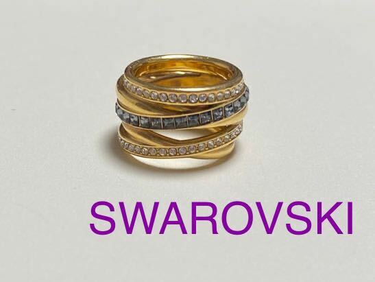 SWAROVSKI スワロフスキー 指輪 リング 5連 55