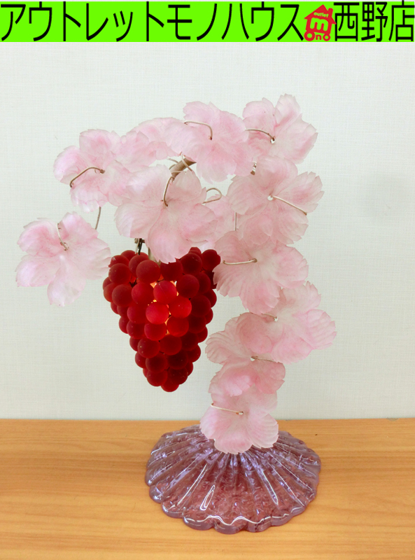 ■MURANO ムラーノ ブドウとお花のランプ 卓上スタンド イタリア ガラス ランプ スタンド 照明 札幌 西区 西野店