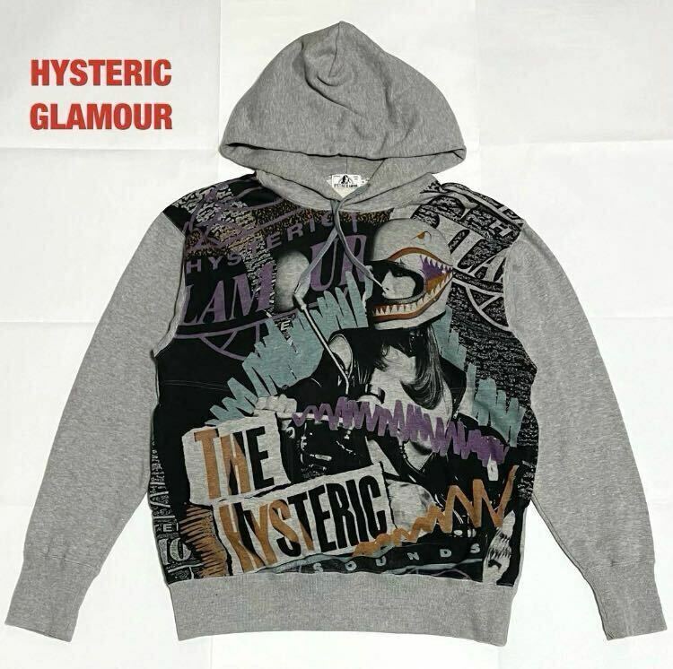 【人気】HYSTERIC GLAMOUR　ヒステリックグラマー　HYS SOUNDS pt パーカー　プルオーバーパーカー　ヒスガール　定価26,400円　02191CF07