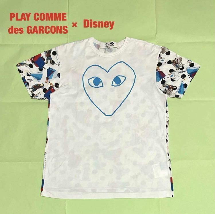 【希少】PLAY COMME des GARCONS×Disney　半袖Tシャツ　ハート　アナ雪　ディズニー　コムデギャルソン　オーバーサイズ　AN-T004