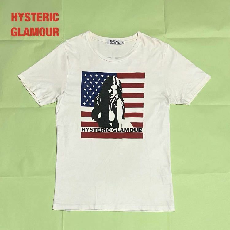 【人気】HYSTERIC GLAMOUR　ヒステリックグラマー　半袖Tシャツ　ヒスガール　ブランドロゴ　ユニセックス　星条旗　0241CT06