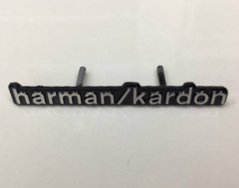 Harman Kardonスピーカー エンブレム１個 ピンタイプ　ロゴ マーク アルミ製ポリッシュ仕上げBMWローバー ハーマン カードンbenz audi VW