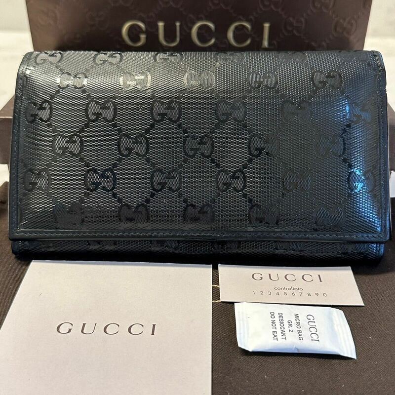 グッチ　GUCCI 財布　二つ折り　長財布　インプリメ　メンズ　