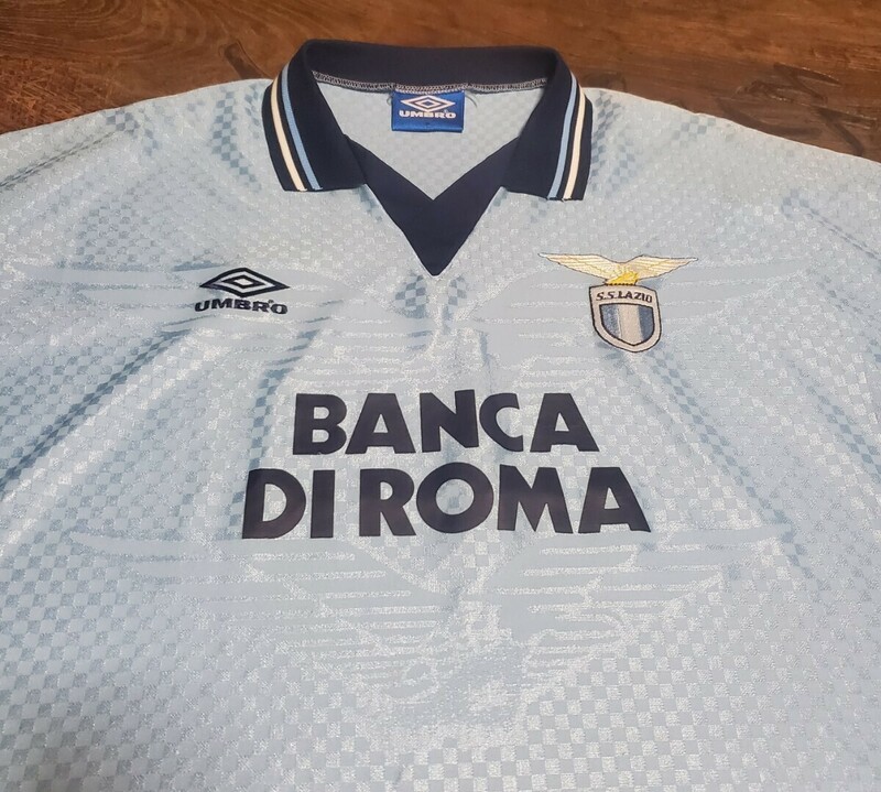 値下交渉 1995-96 シニョーリ得点王 SSラツィオ UMBRO MADE IN ENGLAND 検/95 1996 SERIE A LAZIO BANCA DI ROMA SIGNORI NESTA ネスタ Y2K