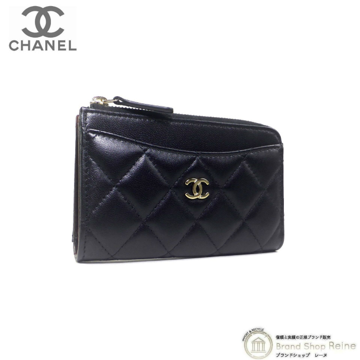 シャネル （CHANEL） ラムスキン マトラッセ タイムレスクラシック コインケース カードケース 小銭入れ AP3179 ブラック（新品）