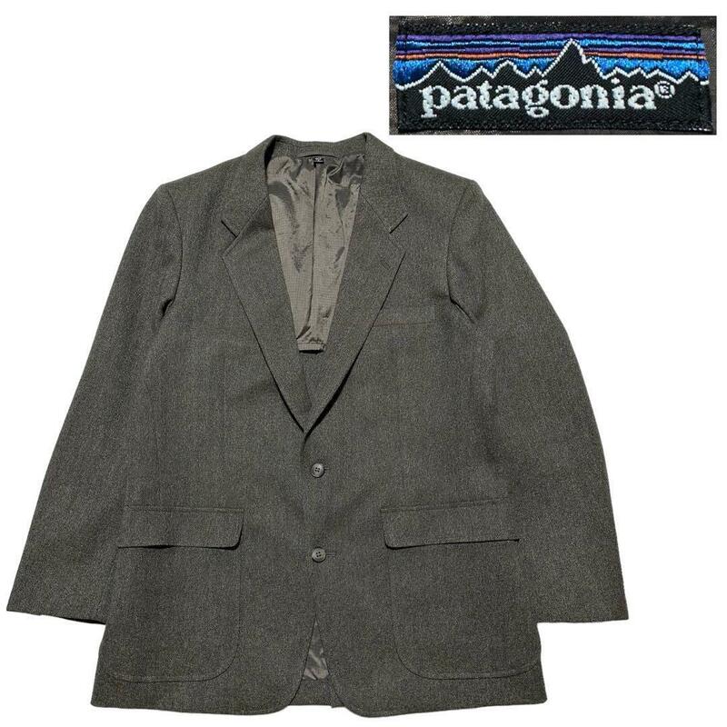【80s】パタゴニア ヘリンボーン ツイード ブレザー　リップストップナイロン　テーラードジャケット