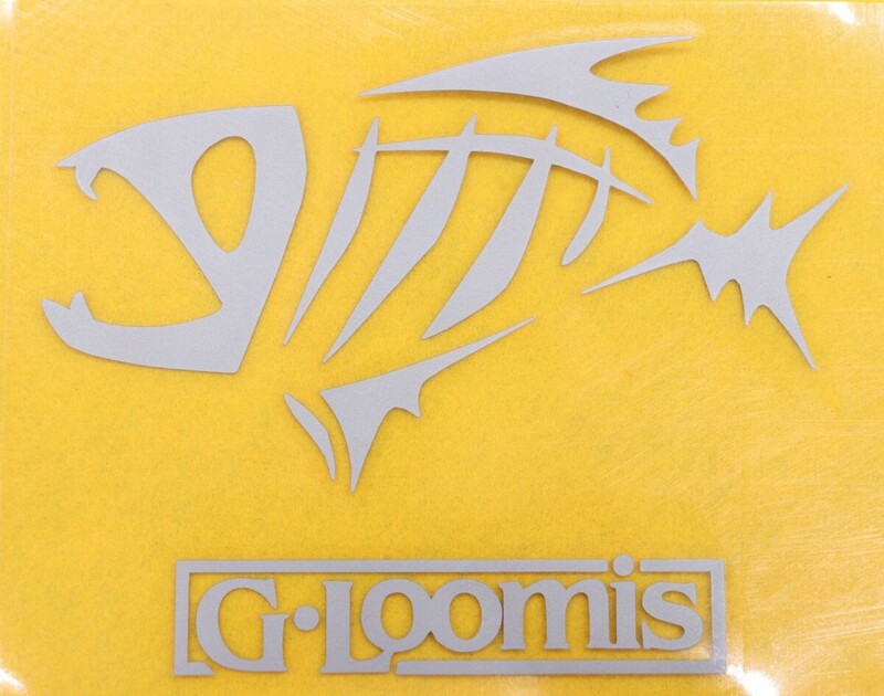 新品 G.Loomis ジールーミス PVC素材 ステッカー シルバー 銀 約14cm x 11cm 同梱可能