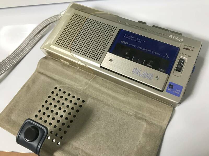 美品動作品 AIWA アイワ TP-M7 マイクロカセットレコーダー 即決