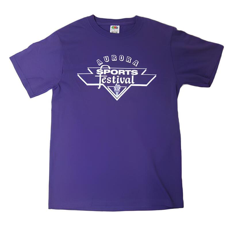 FRUIT OF THE LOOM プリントTシャツ ティーシャツ 紫色 パープル Sサイズ アメリカ輸入古着 USED ユーズド tee tシャツ #n-25