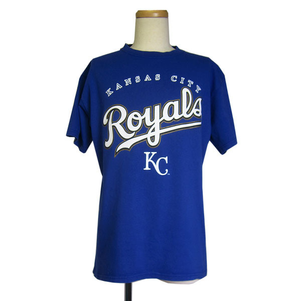 メジャーリーグ KANSAS CITY Royals カンザスシティロイヤルズ プリントTシャツ ティーシャツ Mサイズ アメリカ輸入古着 ユーズド #n-56