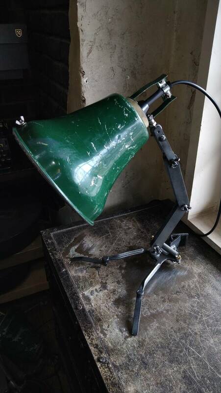 英国製 ガレージ クランプ/スタンド 変形ランプ ビンテージ Vintage industrial CLAMP / STAND transform lamp LIGHT PROJECTOR England