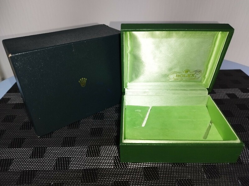 ROLEX ロレックス 時計ボックス 長期保管品 劣化有り ウォッチケース ヴィンテージ 緑 希少 空箱 BOX 送料無料