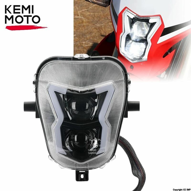 ホンダ用バイク 二輪LEDヘッドライト crf450 250 ヘッドライト crf450l crf450xr crf 125 110 250 450 2019 r f l rx 2020-E-MARK