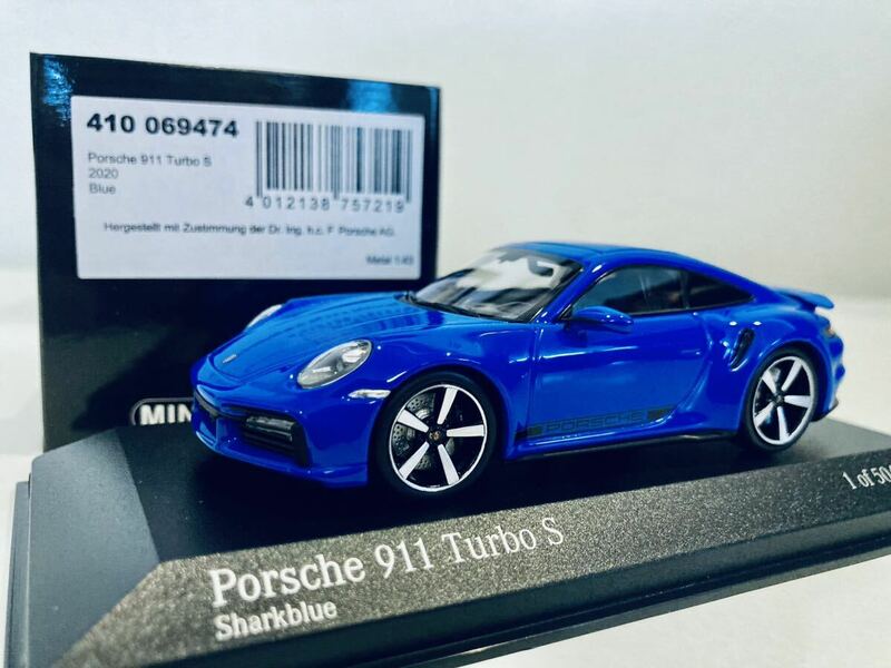 【送料無料】1/43 Minichamps Porsche ポルシェ 911 (992) Turbo S 2020 Blue