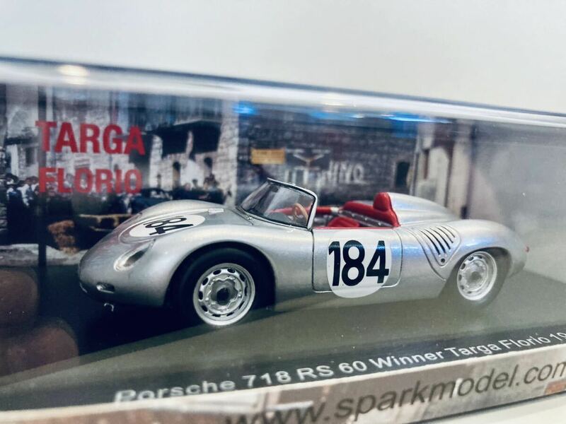 【送料無料】1/43 Spark Porsche ポルシェ 718 RS60 #184 Jo.ボニエ-H.ハーマン Winner Targa Florio 1960