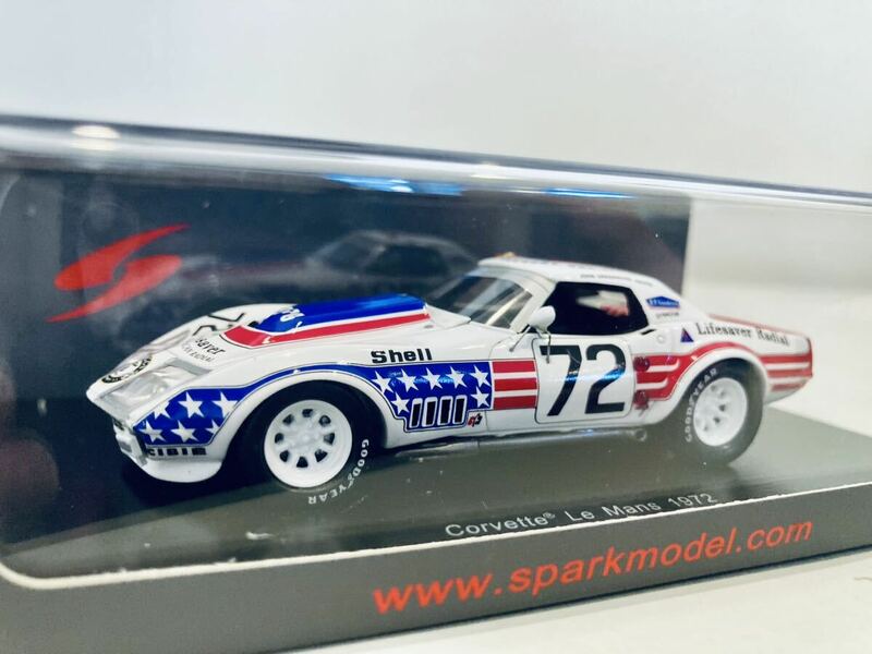 【送料無料】1/43 Spark Chevrolet Corvette シボレー コルベット #72 Le Mans 1972