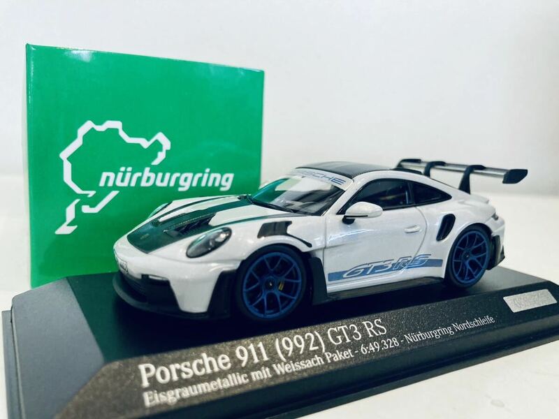 【送料無料】1/43 Minichamps Porsche ポルシェ 911 (992) GT3 RS Weissach package 2022 Nurubrugring Lap Record 6:49:328