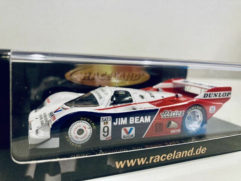 【送料無料】1/43 Raceland特注 Spark Porsche ポルシェ 962C W.Lechner Valvoline Jim Beam SAT1 Supercup Norisring 1989