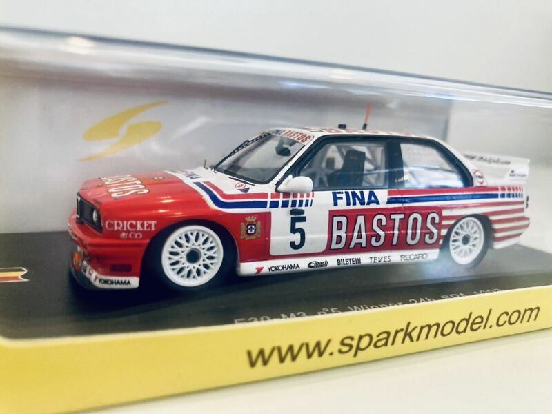 【送料無料】1/43 Spark BMW M3 #5 J-M.Martin-S.Soper-C.Danner Winner 24H Spa 1992 タバコ仕様