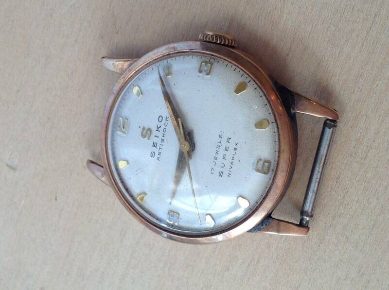 骨董品 腕時計 K18 SPECIAL SEIKO ANCISHOCK 