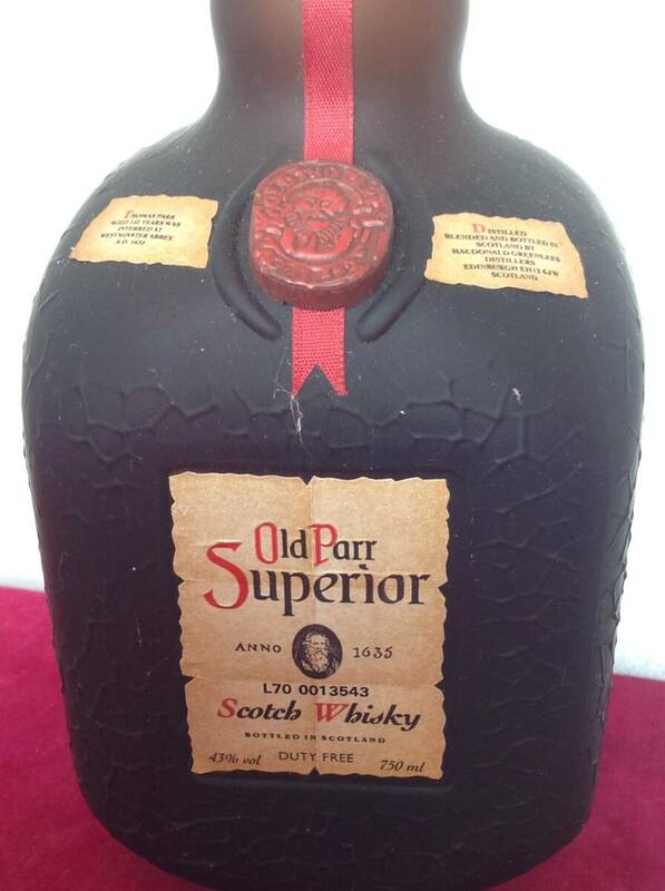 ヴィンテージ ウイスキー Old Parr Superior L70 0013543 Scotch Whisky 43% 750ml 長期保管 未開封　箱無