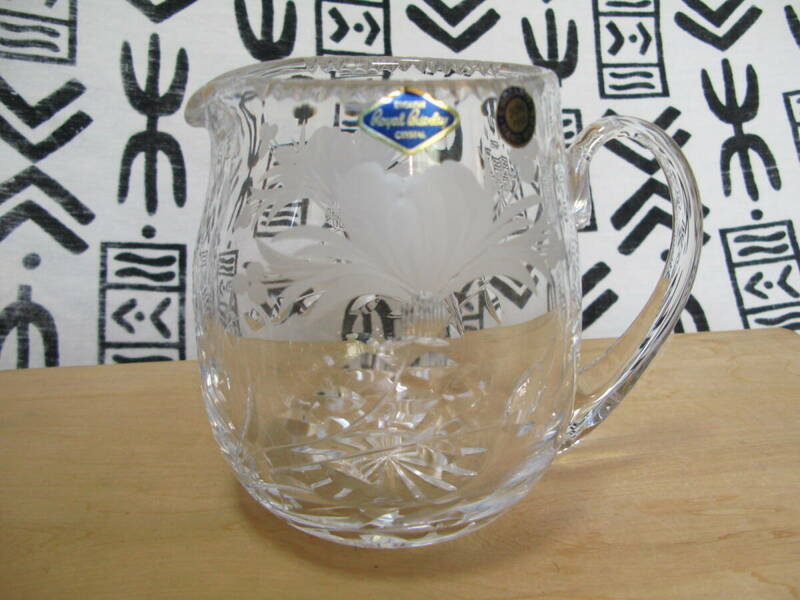 クリスタルガラス ピッチャー ROYAL BRIERLEY ロイヤルブライアリー イギリス製 神奈川より8０サイズ （s439)