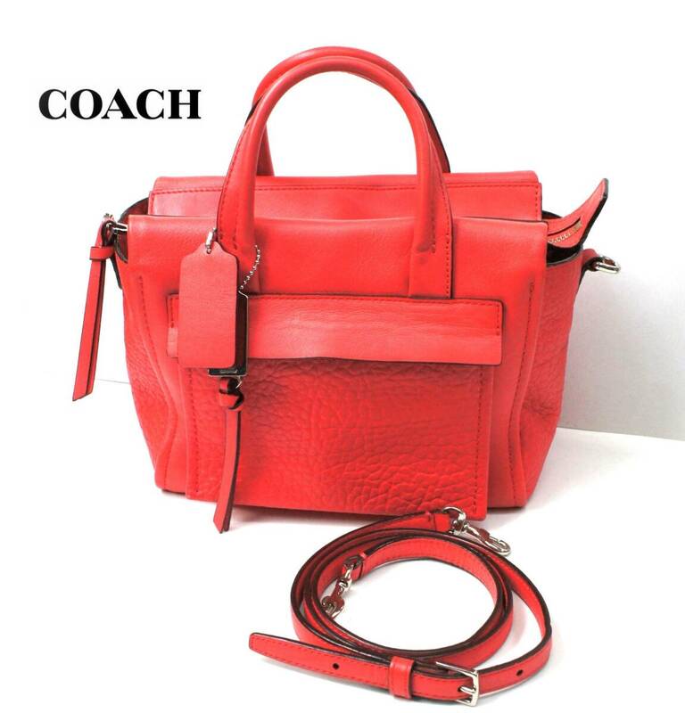 COACH コーチ ブリーカー ミニ ライリー キャリーオール 2WAYバッグ ショルダーバッグ ハンドバッグ F27923 レッド系 【送料無料】