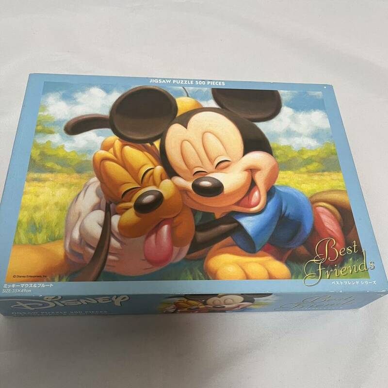 送料無料！中古品　ディズニー ジグソーパズル 500ピース　ミッキーマウス&プルート　ベストフレンドシリーズ