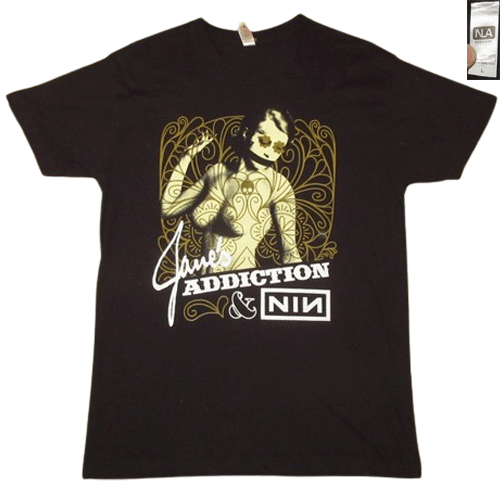 ★送料込み★ 2009年 00's ヴィンテージ 古着 JANE'S ADDICTION NINE INCH NAILS ジェーンズアディクション ナインインチネイルズ Tシャツ