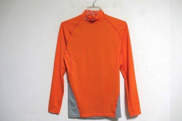N6691:UNDER ARMOUR(アンダーアーマー）サッカーインナーシャツ（MSC8947）オレンジ×灰/L:35
