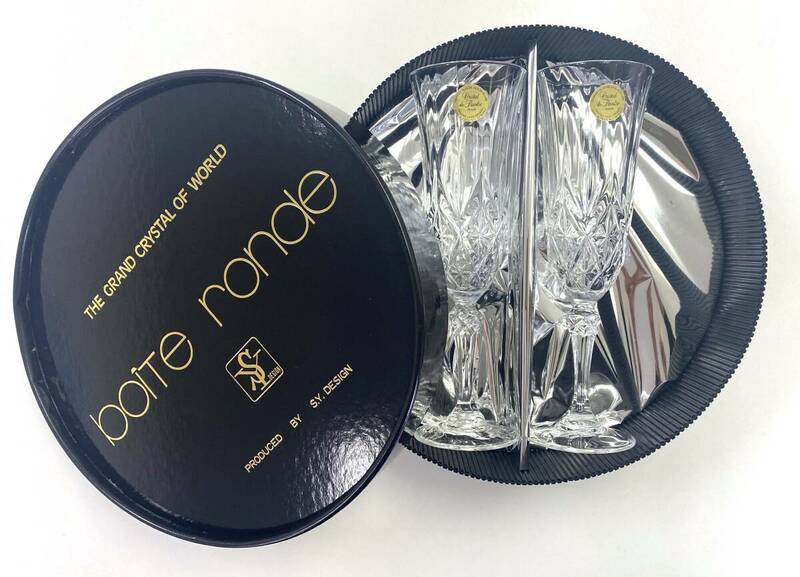 ● boite ronde ボワットロンド シャンパングラス 2客 ガラス製