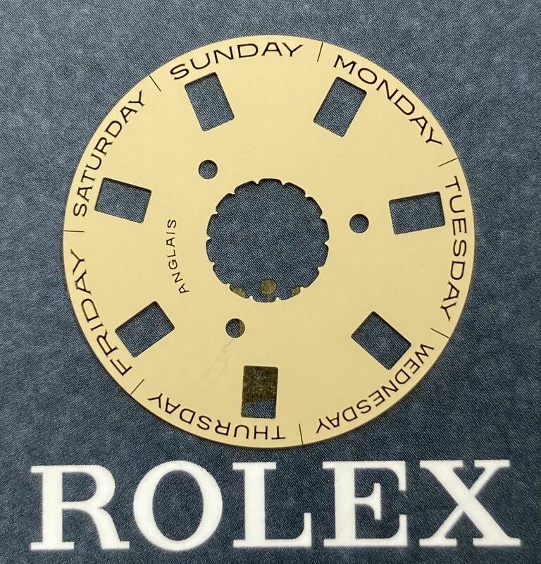 純正品 18238 118238 ロレックス デイデイト カレンダー 文字盤 ダイヤル ROLEX DAY-DATE calendar dial 金無垢 gold cal.3155
