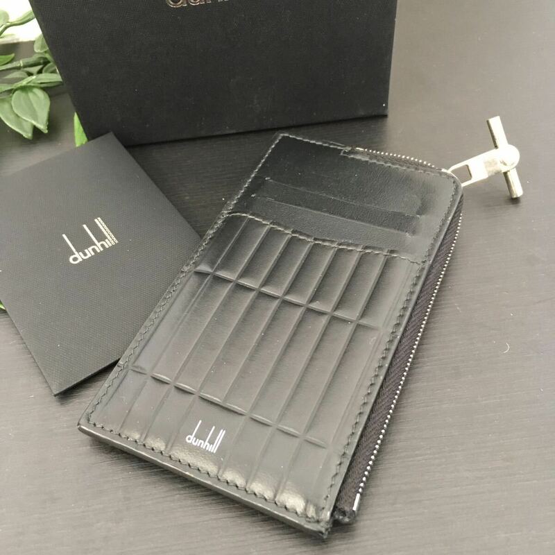 【649】dunhill ダンヒル フラグメントケース　カードケース レザー ブラック 美品