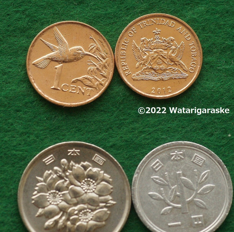 ★ハチドリの硬貨 x1枚(未使用品)★トリニダード・トバゴ1セント2012年★おまとめ推奨★