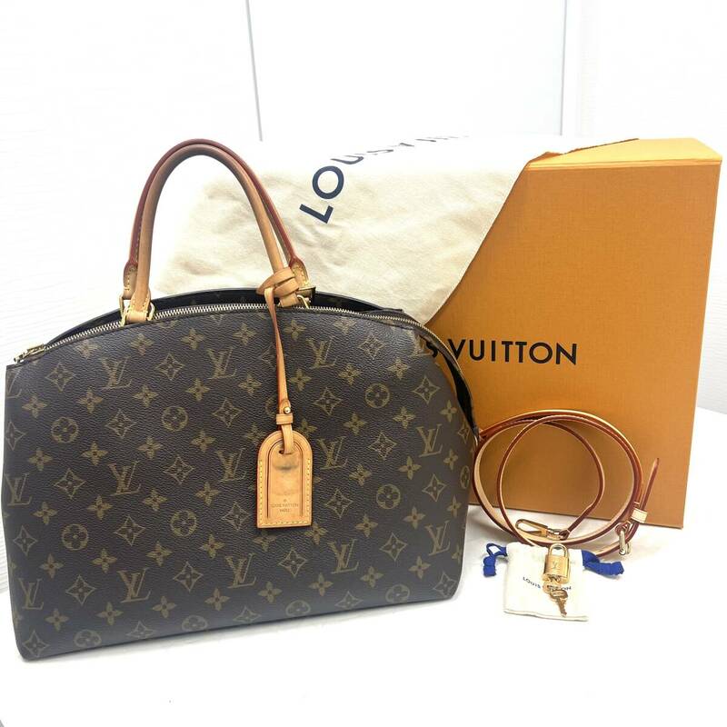 M：『LOUIS VUITTON』ルイヴィトン　グランパレ　MM M45898 モノグラム　ショルダーバッグ　2WAY バッグ　ブラウン　中古