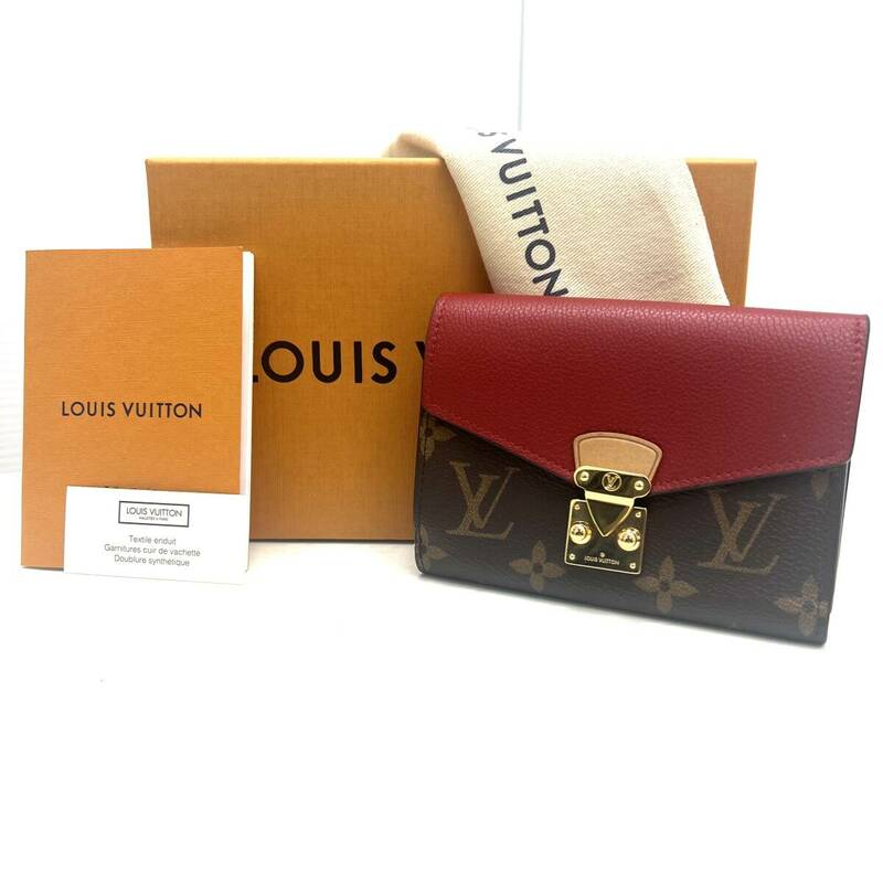 M：美品『LOUIS VUITTON』ルイヴィトン　ポルトフォイユ　パラス　コンパクト　M 67478 三つ折り財布　ウオレット　レット　モノグラム